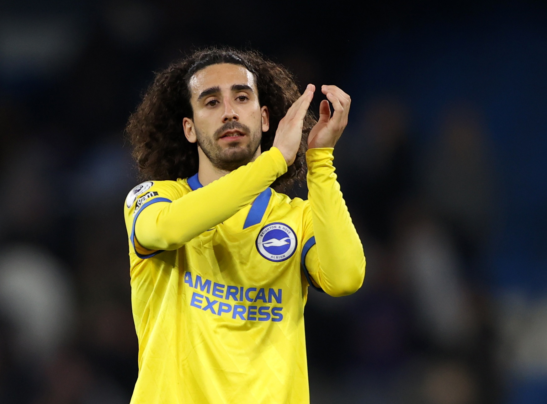 Brighton-defender-Marc-Cucurella-applauding-fans-after-game-against-Manchester-City