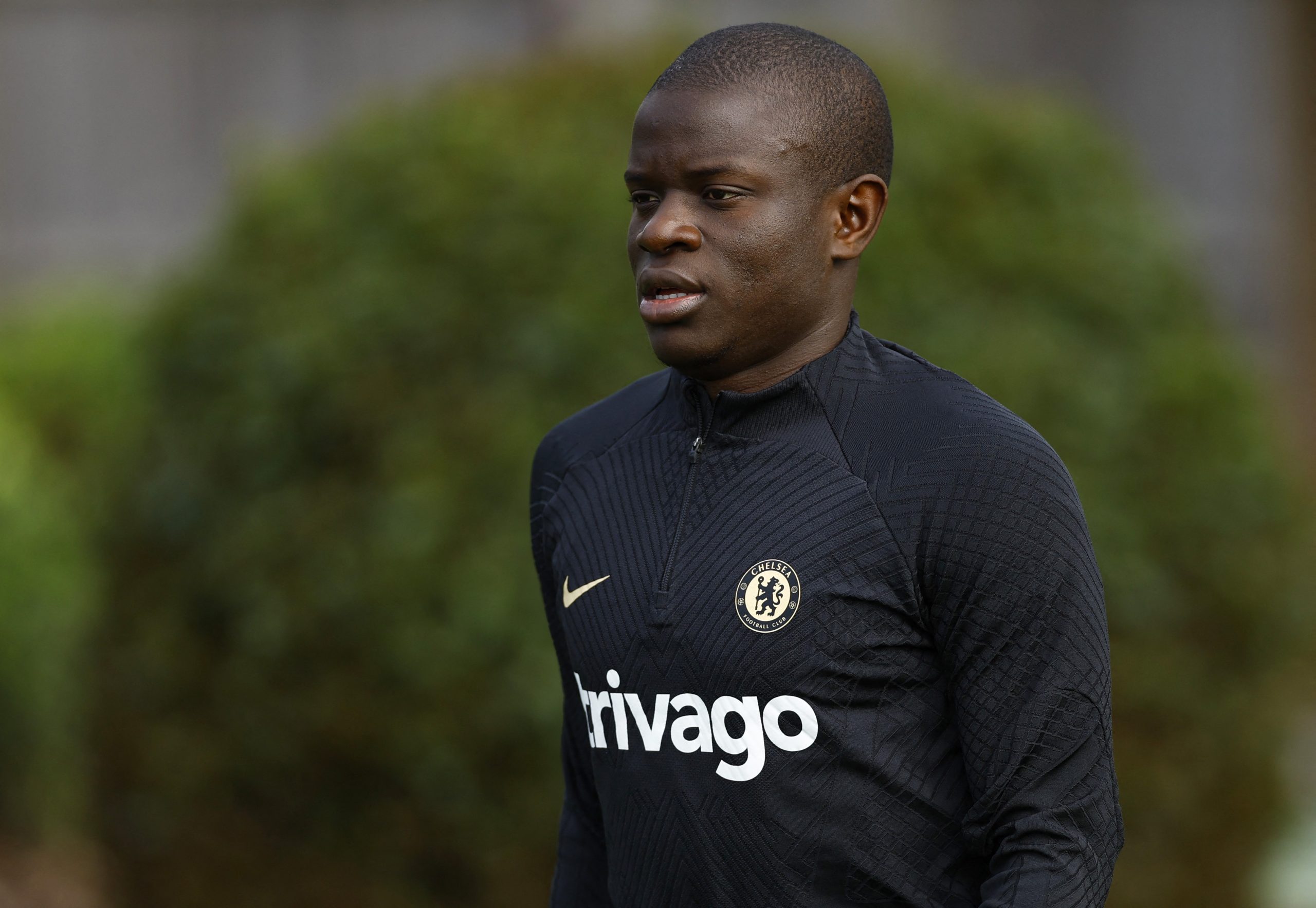 Chelsea's N'Golo Kante during training